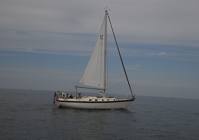 Sailing with no wind on Erie!